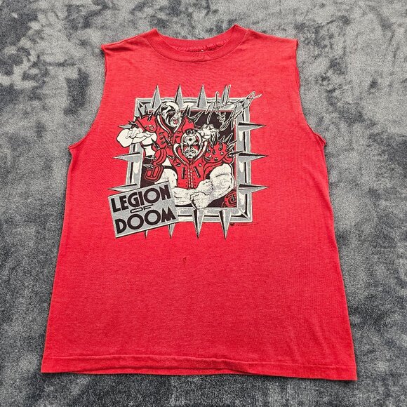 Vintage 1990 LEGION OF DOOM Road Warriors WWF T- Shirt Hawk & Animal Wrestling - Picture 1 of 16